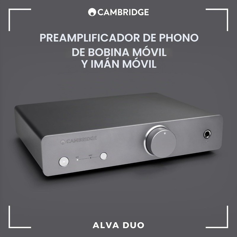 Cambridge Audio Alva Duo — previo de fono MM/MC, vista del panel trasero