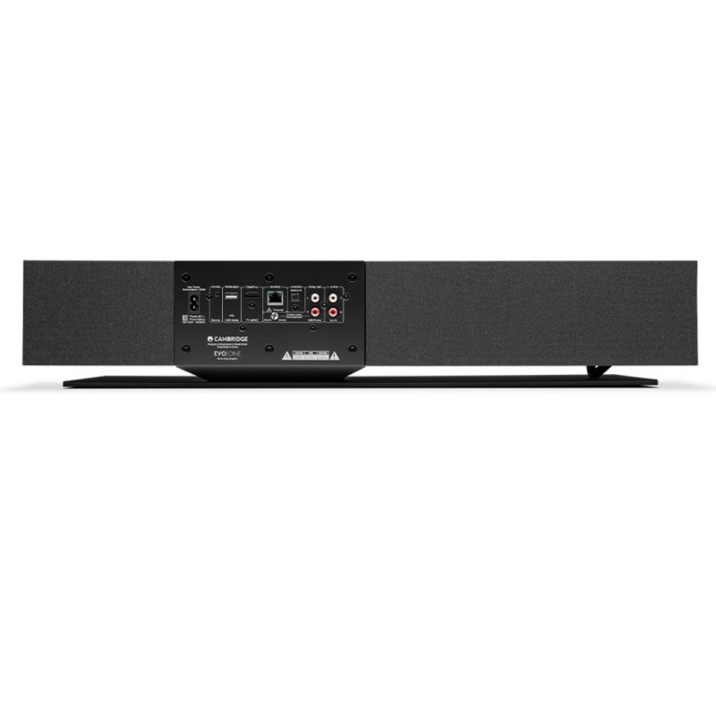 Cambridge Audio EVO ONE — sistema de audio todo en uno, detalle de la tapa de nogal