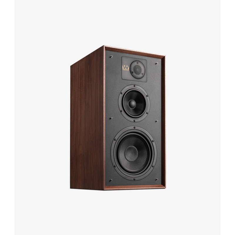 Wharfedale Linton Nogal — vista tres cuartos