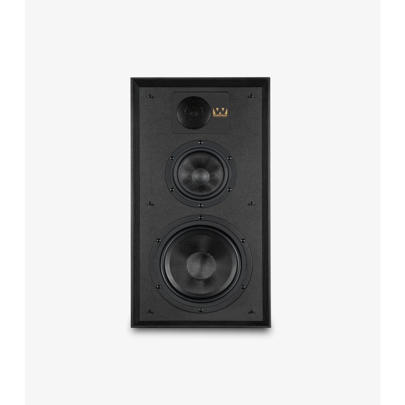 Wharfedale Linton Negro — vista frontal con drivers
