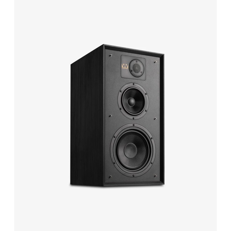Wharfedale Linton Negro — vista tres cuartos
