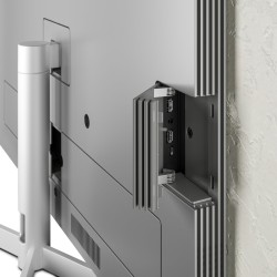 TV Loewe stellar VIDAA 65 — acabado aluminio con trasera de hormigón.