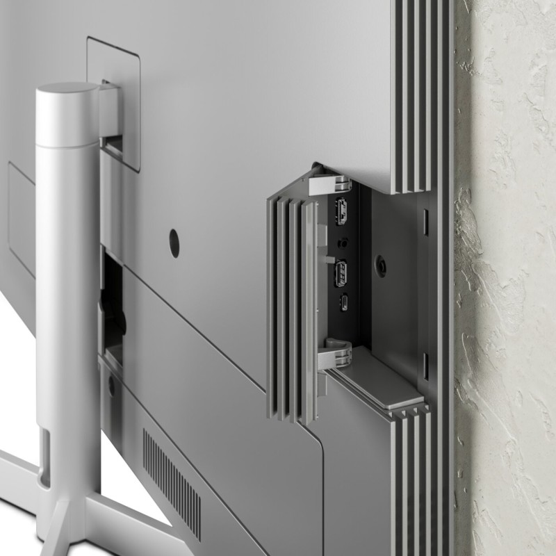 TV Loewe stellar VIDAA 65 — acabado aluminio con trasera de hormigón.