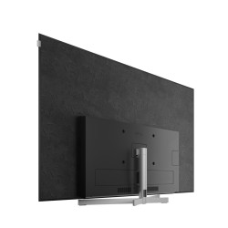 TV Loewe stellar VIDAA 65 — acabado aluminio negro con trasera lava.