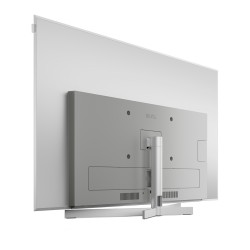 TV Loewe stellar VIDAA 55 — acabado aluminio cepillado con trasera mate.