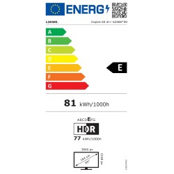 TV Loewe inspire 65 OLED Set Basalt Grey -Etiqueta energética