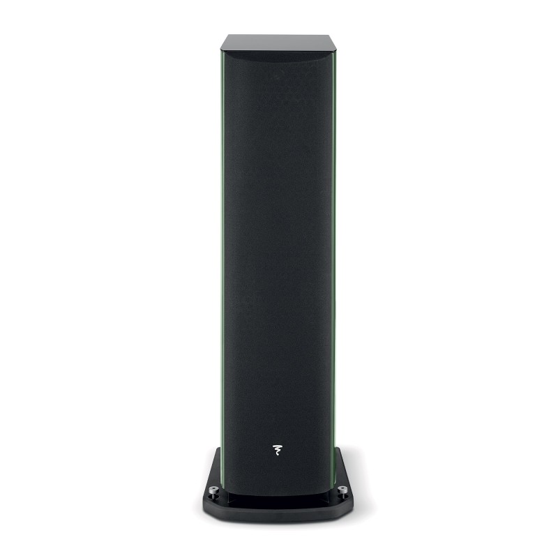 Focal Aria Evo X N4 Moss Green High Gloss vista frontal con rejilla