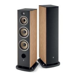 Pareja Focal Aria Evo X N4 Prime walnut-vista frontal lateral