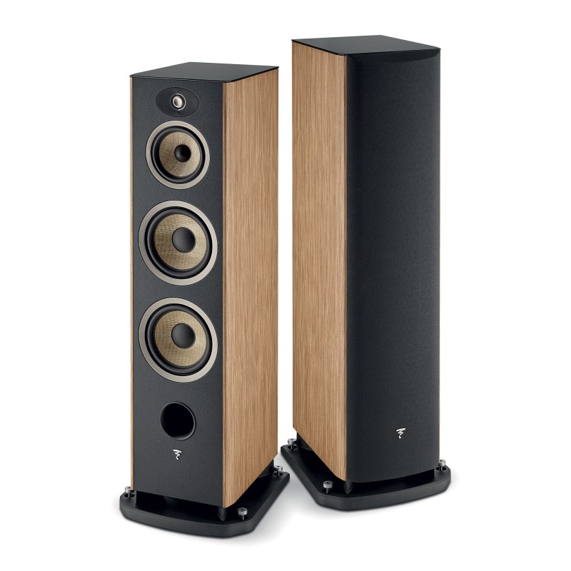 Pareja Focal Aria Evo X N4 Prime walnut-vista frontal lateral
