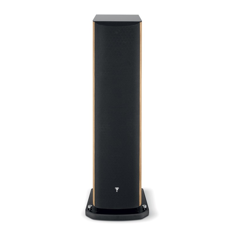 Focal Aria Evo X N4 Prime Walnut vista frontal con rejilla