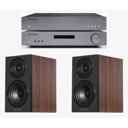 Cambridge Audio AXA35 + Cambridge Audio AXN10 + Wharfedale Diamond 12.1i Classic Walnut vista frontal
