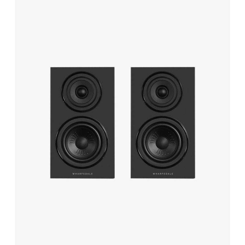Pareja Wharfedale Diamond 12.1i all black frontal  sin rejilla