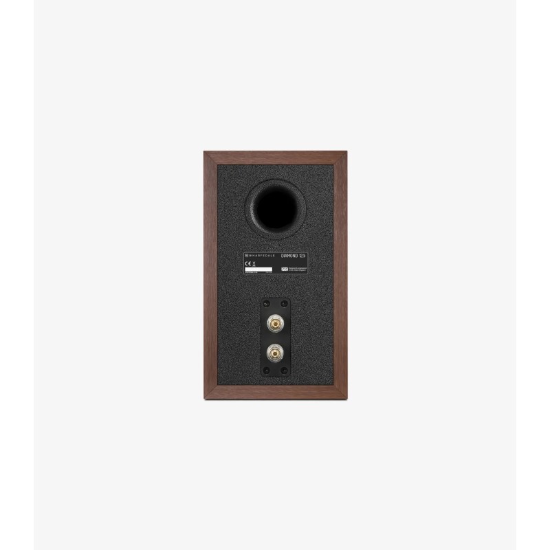 Wharfedale Diamond 12.1i classic walnut vista trasera conexiones