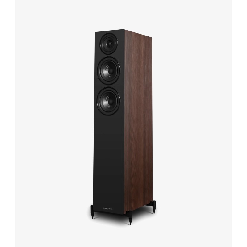 Wharfedale Diamond 12.3i Classic Walnut vista fronto lateral sin rejillas