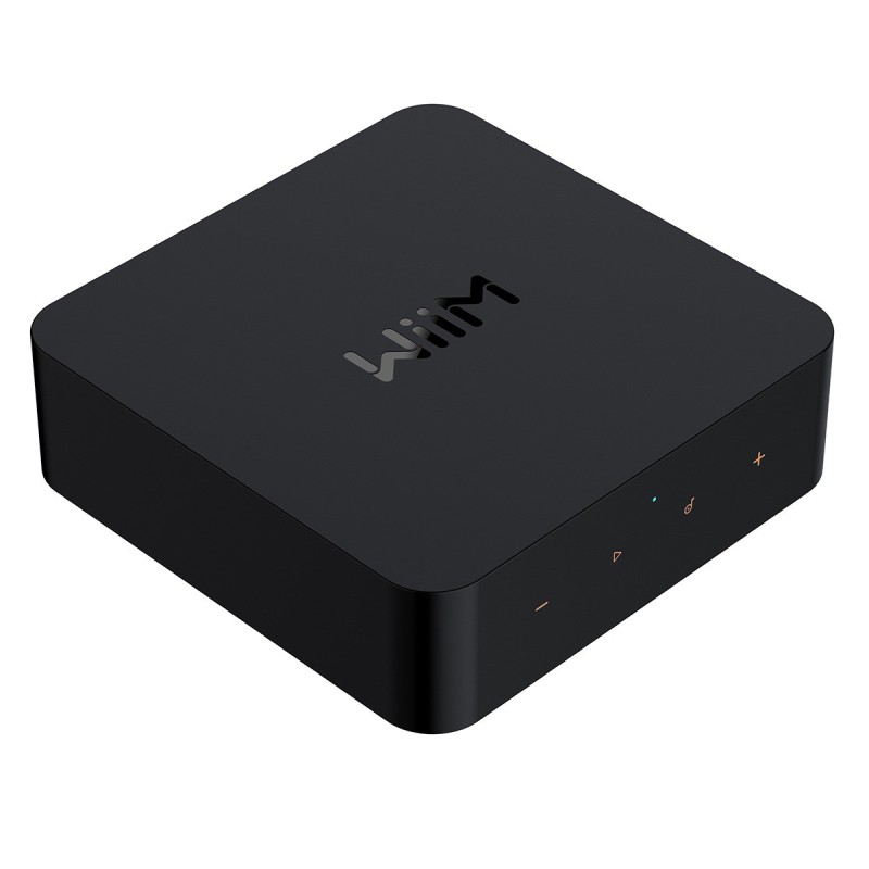 WiiM Pro Reproductor de Red — Vista diagonal posterior superior