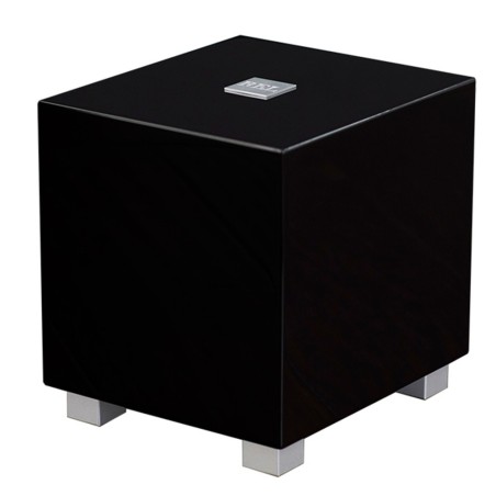 REL Tzero MKIII negro | Subwoofer Compacto vista latero superior