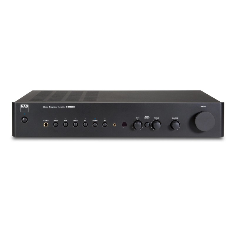 NAD C 316BEE V2 | Amplificador Integrado con Phono MM vista frontal