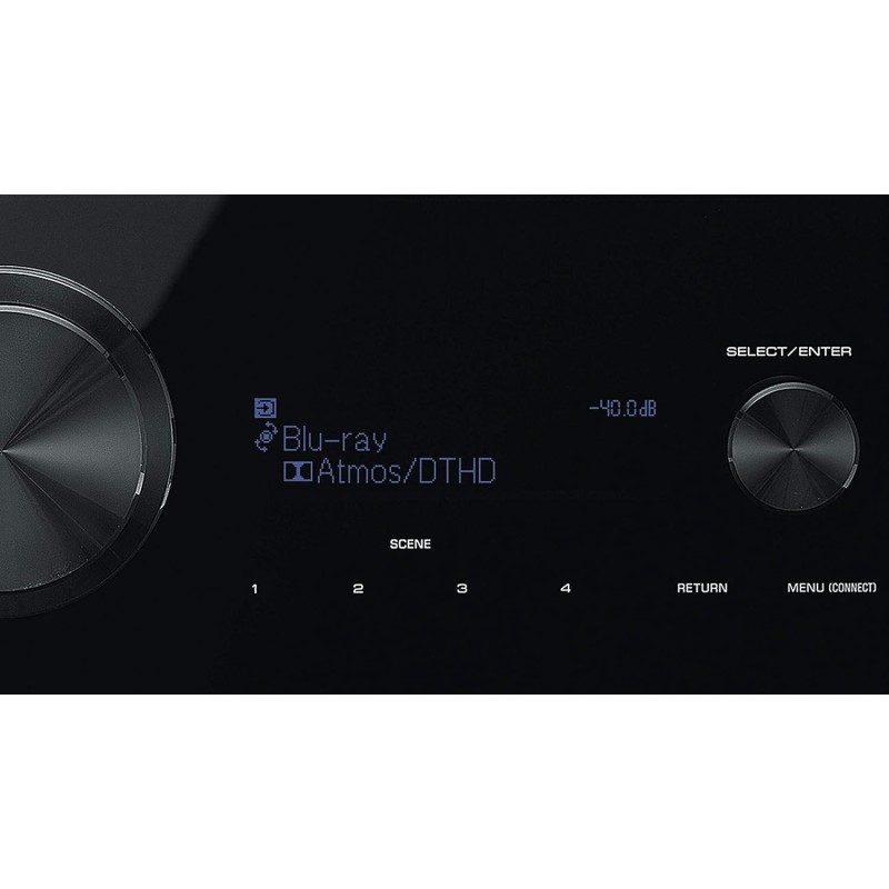 Yamaha RX-V4A — Vista frontal detalle pantalla