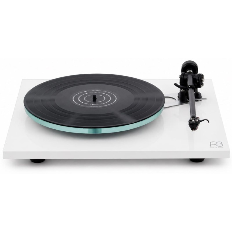 Rega Planar 3 blanco — vista cenital