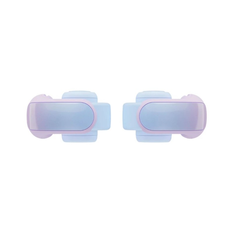 Bose Ultra Open Earbuds en Chilled lilac, vista desde arriba del arco de los dos auriculares