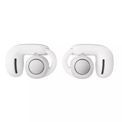 Bose Ultra Open Earbuds en Diamond 60th edition, vista lateral de los dos auriculares con su forma de clip