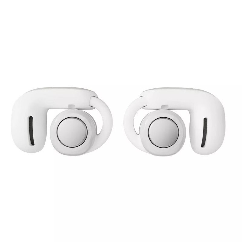 Bose Ultra Open Earbuds en Diamond 60th edition, vista lateral de los dos auriculares con su forma de clip