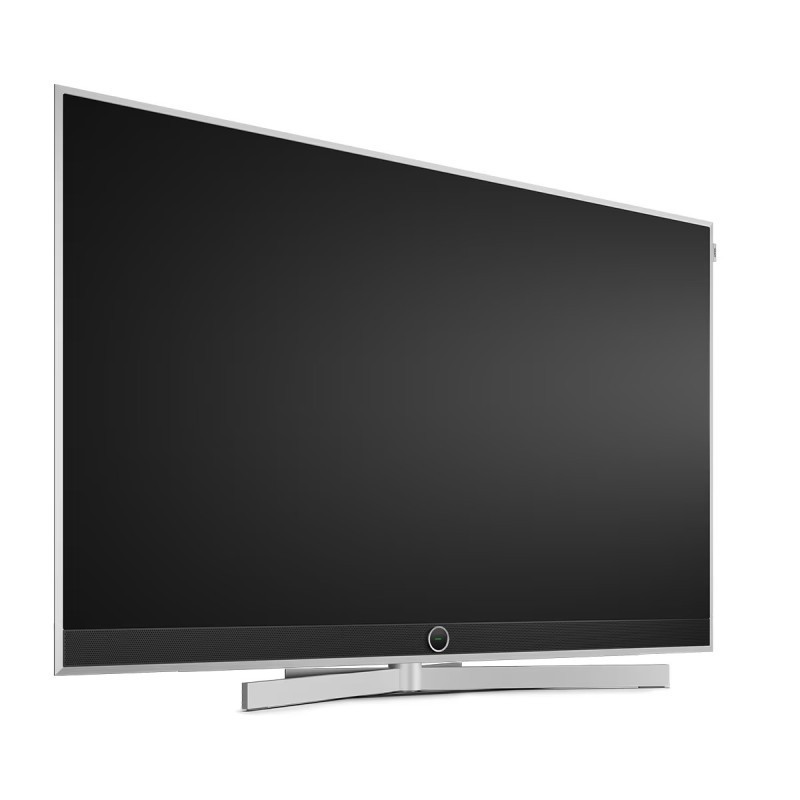 TV Loewe stellar VIDAA 55 — acabado aluminio con trasera de hormigón.