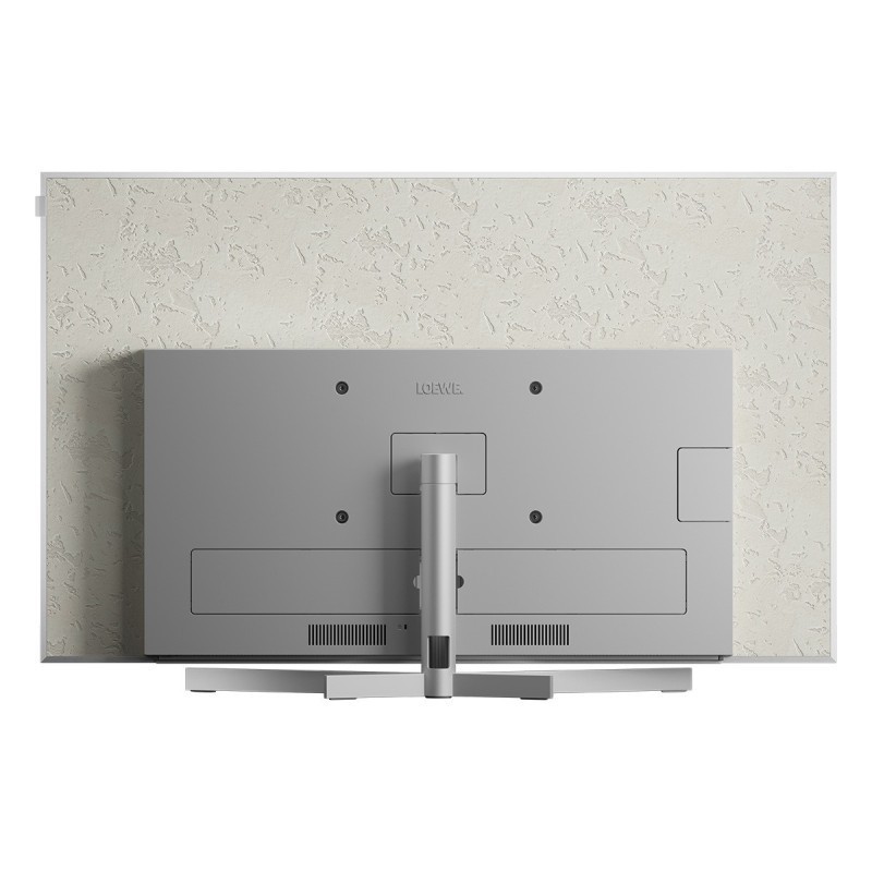 TV Loewe stellar VIDAA 55 — acabado aluminio con trasera de hormigón.