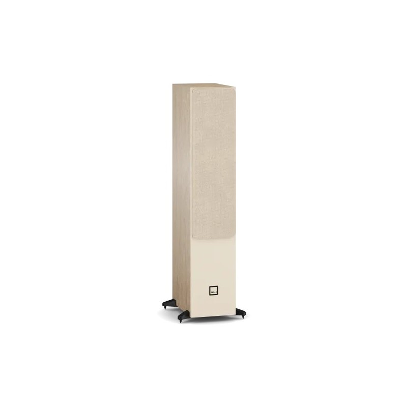 DALI Sonik 7 Natural Oak — vista tres cuartos con rejilla
