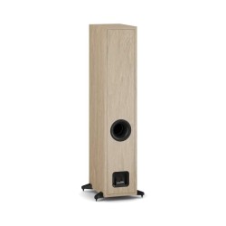 DALI Sonik 7 Natural Oak — vista tres cuartos trasera con puerto y terminal
