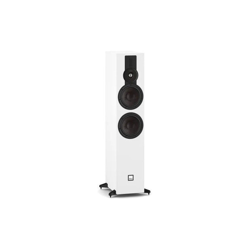 DALI Sonik 7 White — vista tres cuartos sin rejilla