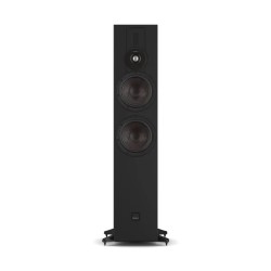 DALI Sonik 7 Black Ash — vista frontal sin rejilla magnética