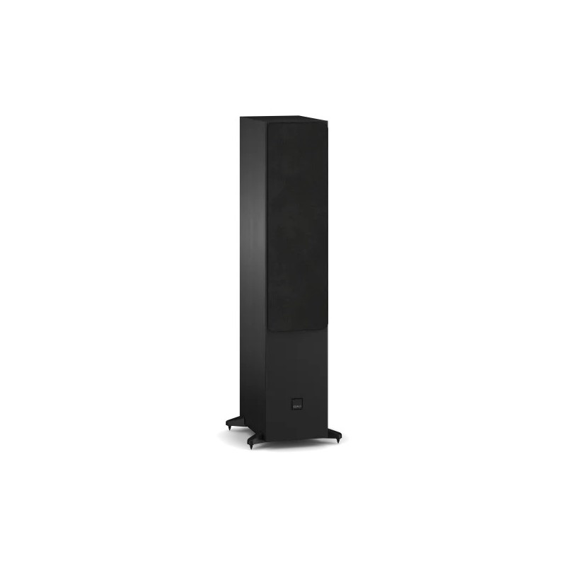 DALI Sonik 7 Black Ash — vista tres cuartos con rejilla magnética