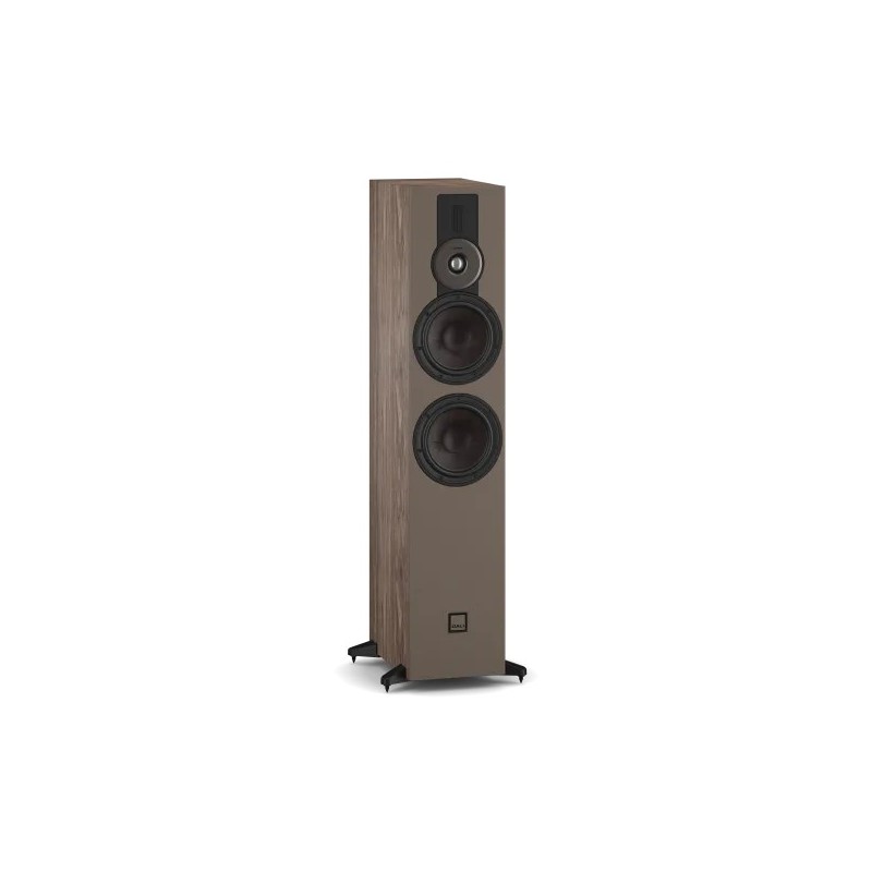 DALI Sonik 7 Walnut — vista tres cuartos sin rejilla