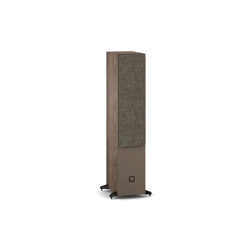 DALI Sonik 7 Walnut — vista tres cuartos con rejilla