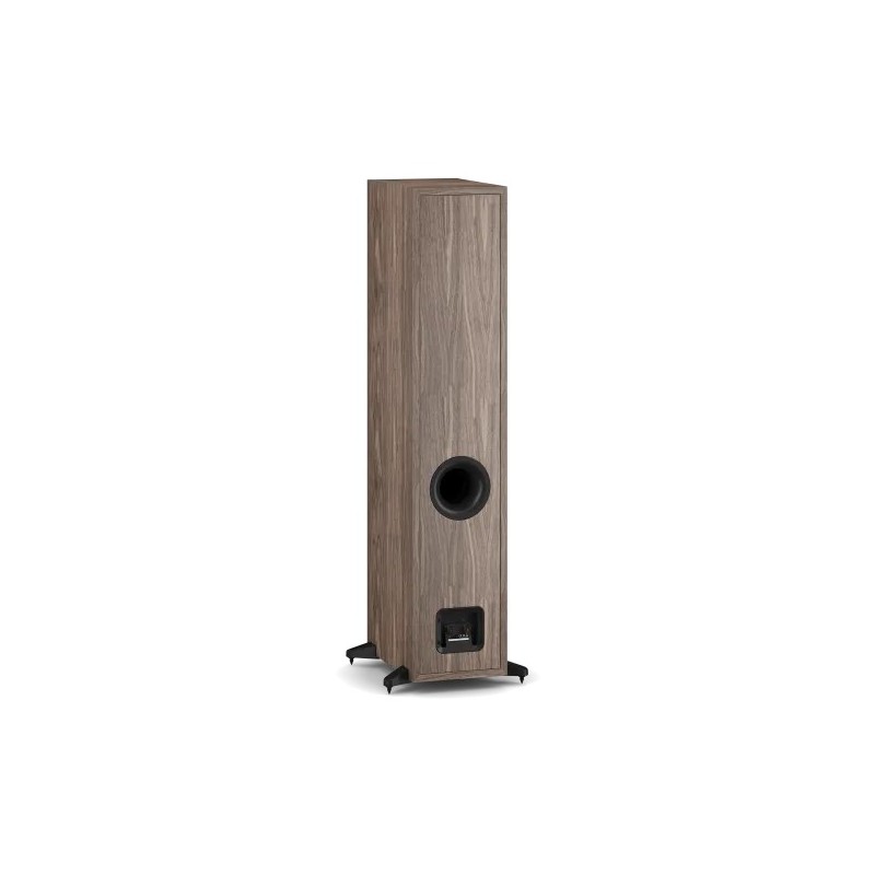 DALI Sonik 7 Walnut — vista tres cuartos trasera con puerto y terminal