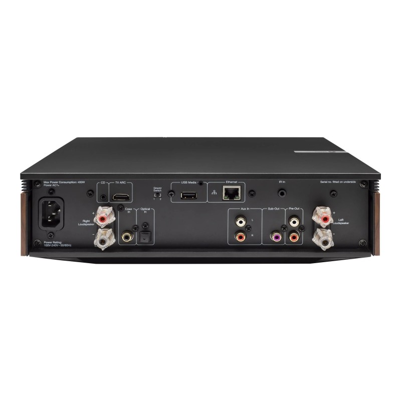 Cambridge Audio EVO 75 — panel trasero con conexiones