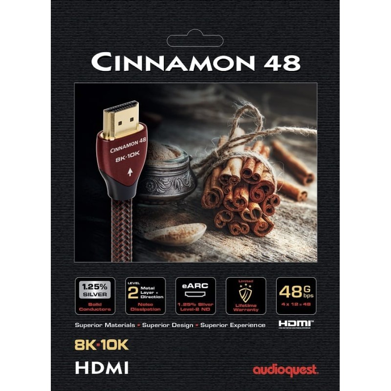 AudioQuest Cinnamon 48 | Cable HDMI con disipación de ruido