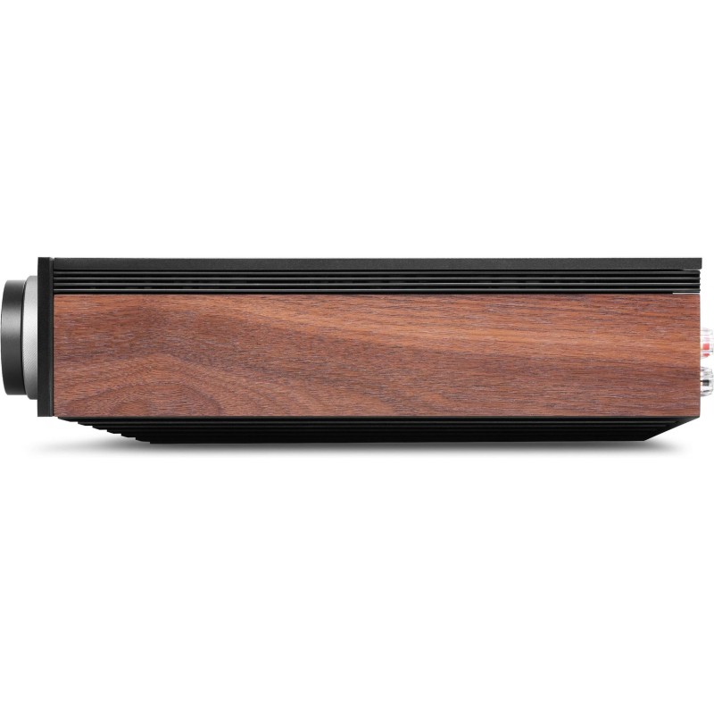 Cambridge Audio EVO 150 SE — panel lateral de madera, primer plano