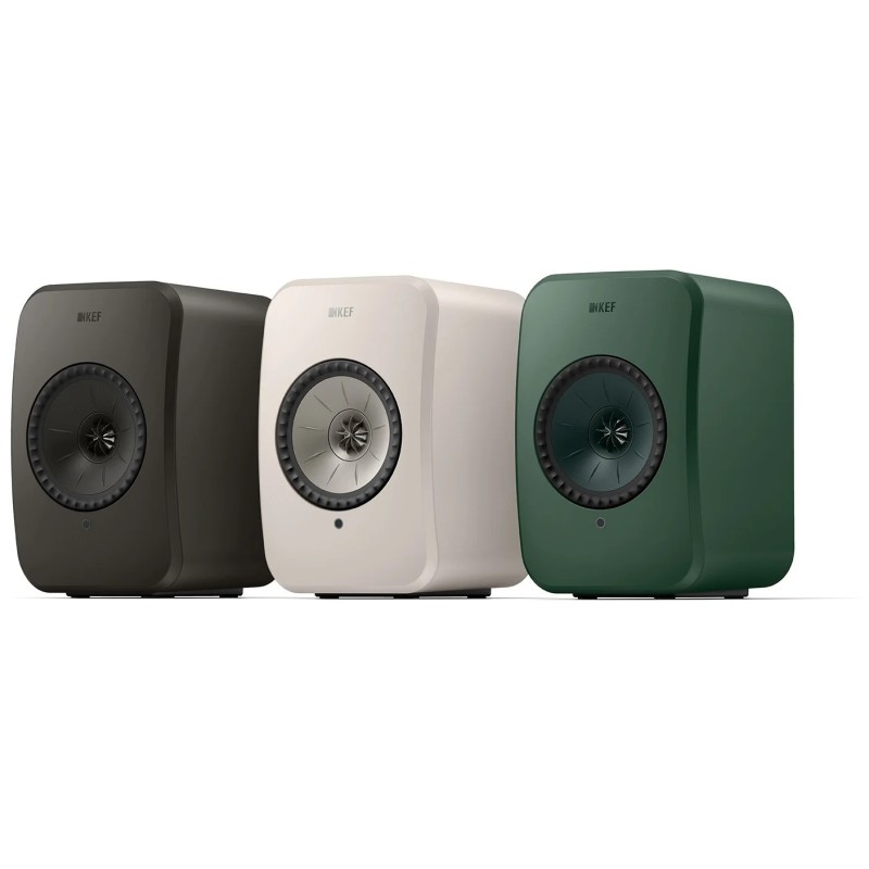 KEF LSX II LT Sage Green — altavoz individual, vista frontal