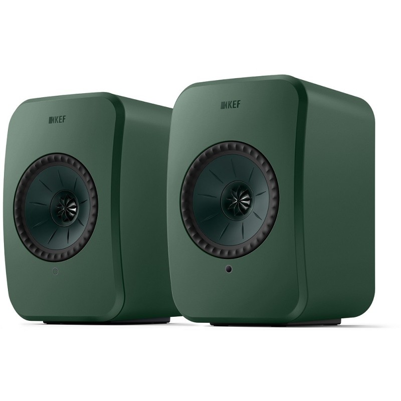 KEF LSX II LT Sage Green — par de altavoces, vista frontal