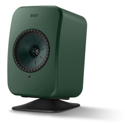 KEF LSX II LT Sage Green — altavoz sobre soporte