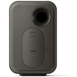 KEF LSX II LT Graphite Grey — detalle del lateral acanalado