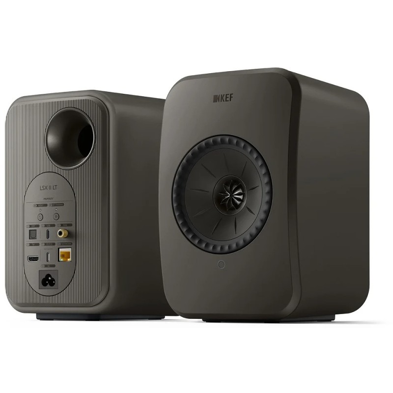 KEF LSX II LT Graphite Grey — par de altavoces, vista frontal