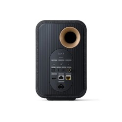 KEF LSX II Carbon Black — altavoz individual, perfil
