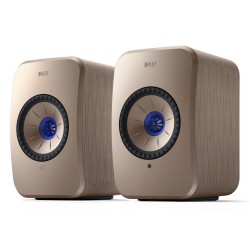 KEF LSX II Soundwave — par de altavoces, vista en ángulo