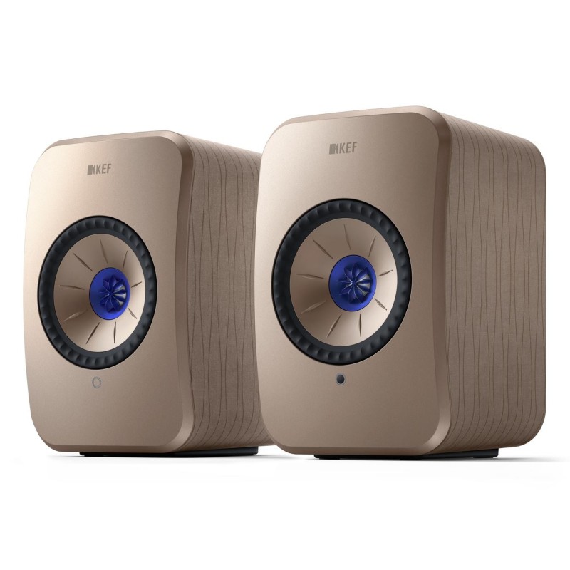 KEF LSX II Soundwave — par de altavoces, vista en ángulo