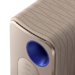 KEF LSX II Soundwave — detalle lateral del Uni-Q y la tela
