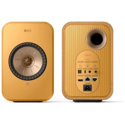 KEF LSX II Amber Haze — altavoz individual, vista trasera