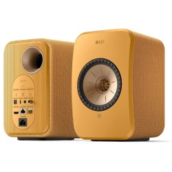 KEF LSX II Amber Haze — altavoz individual, vista lateral
